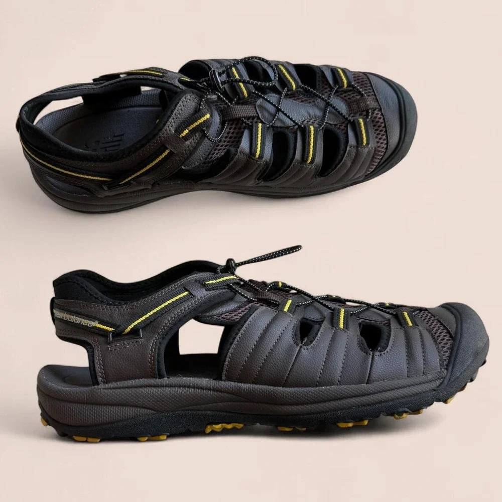 New Balance Appalachian Men's Size 16 Closed-Toe Hiking Sandals Brown Yellow